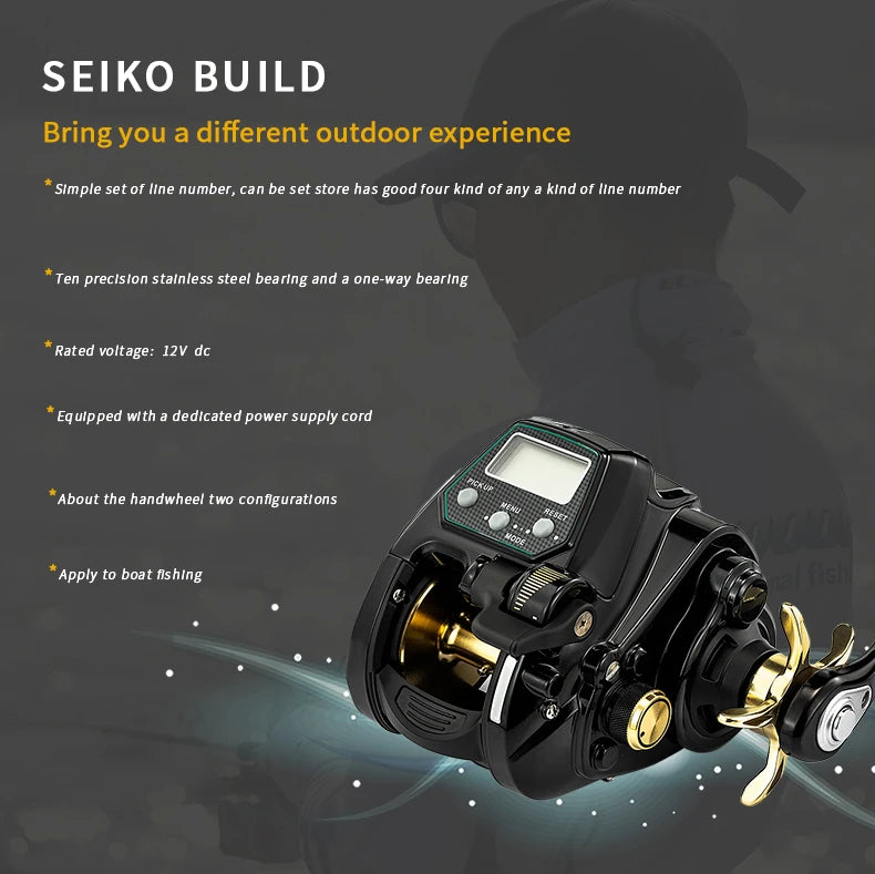 ECOODA-EZH 3000 Electric Fishing Reel, Offshore Boat Jigging Reel, 15kg Drag Power, Saltwater