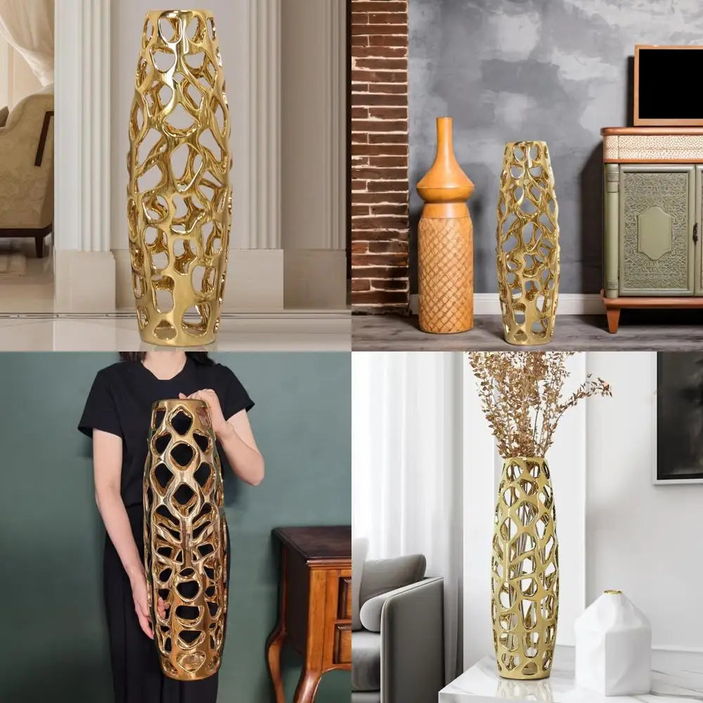 Elegant Handcrafted Large Floor Vase for Decorative Branches and Dried Flowers