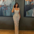 Contessa Dubai customized Beaded Trumpet Prom Dresses Sleeveless vestidos de noche Sweetheart Neck Formal Evening 2025