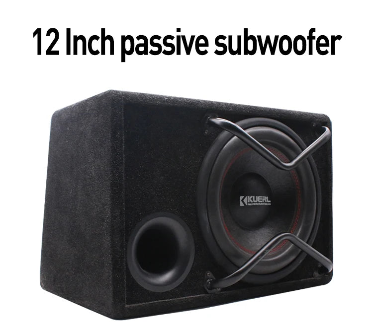 Car Subwoofer Audio Amplifier Vehicle Under Seat Passive Subwoofer 12 Inch 2600W