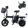 48V/500W Disc Brake Adult Foldable Electric Bicycle 14inch Tubeless Tire 20mile/h Max Speed Fit Riders Up To 70 Inches In Height
