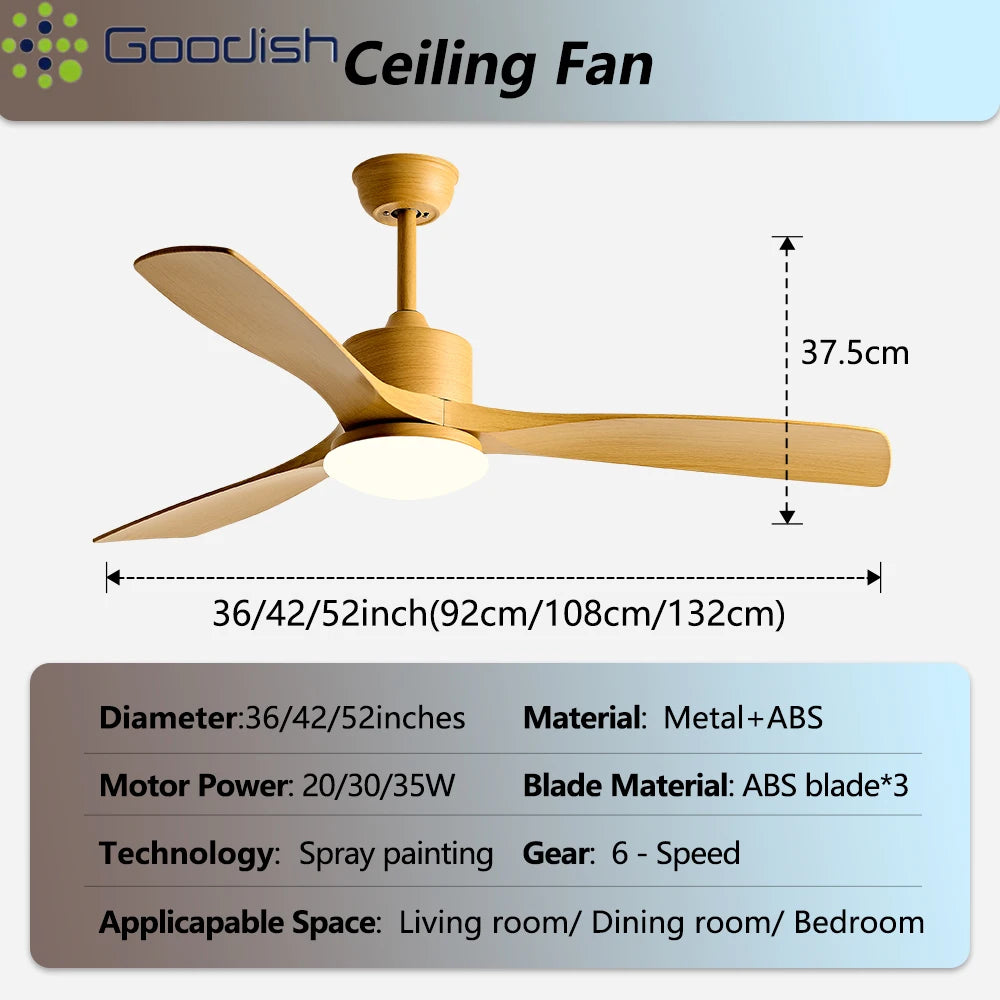 Modern Nordic Led Ceiling Fans with Lights Home Decoration Strong Wind with Focus Lamps for Kitchen Living Dining Room With Fan