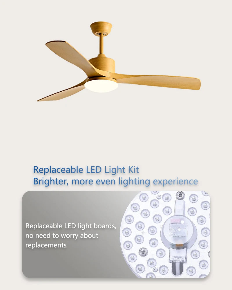 Modern Nordic Led Ceiling Fans with Lights Home Decoration Strong Wind with Focus Lamps for Kitchen Living Dining Room With Fan