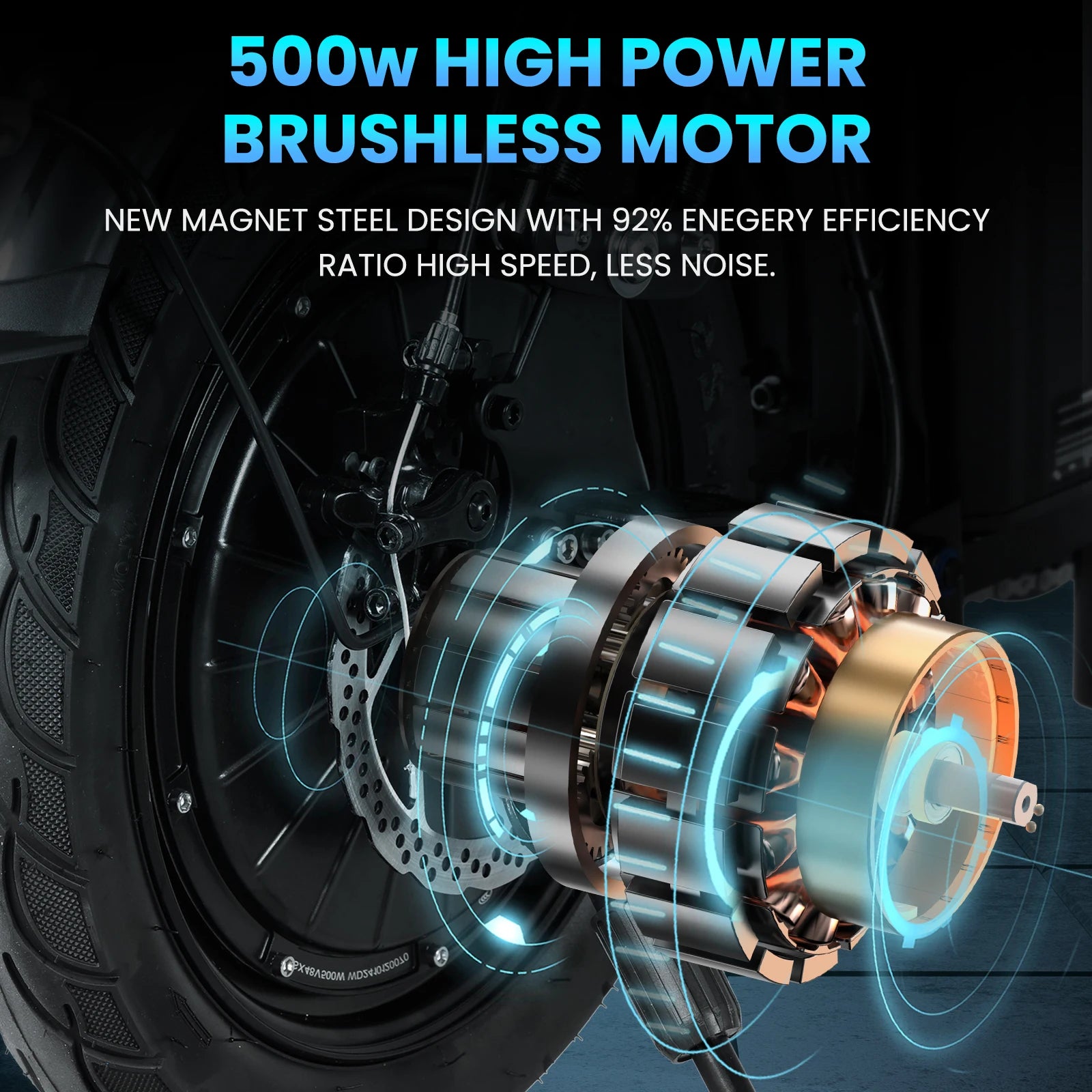 48V/500W Disc Brake Adult Foldable Electric Bicycle 14inch Tubeless Tire 20mile/h Max Speed Fit Riders Up To 70 Inches In Height