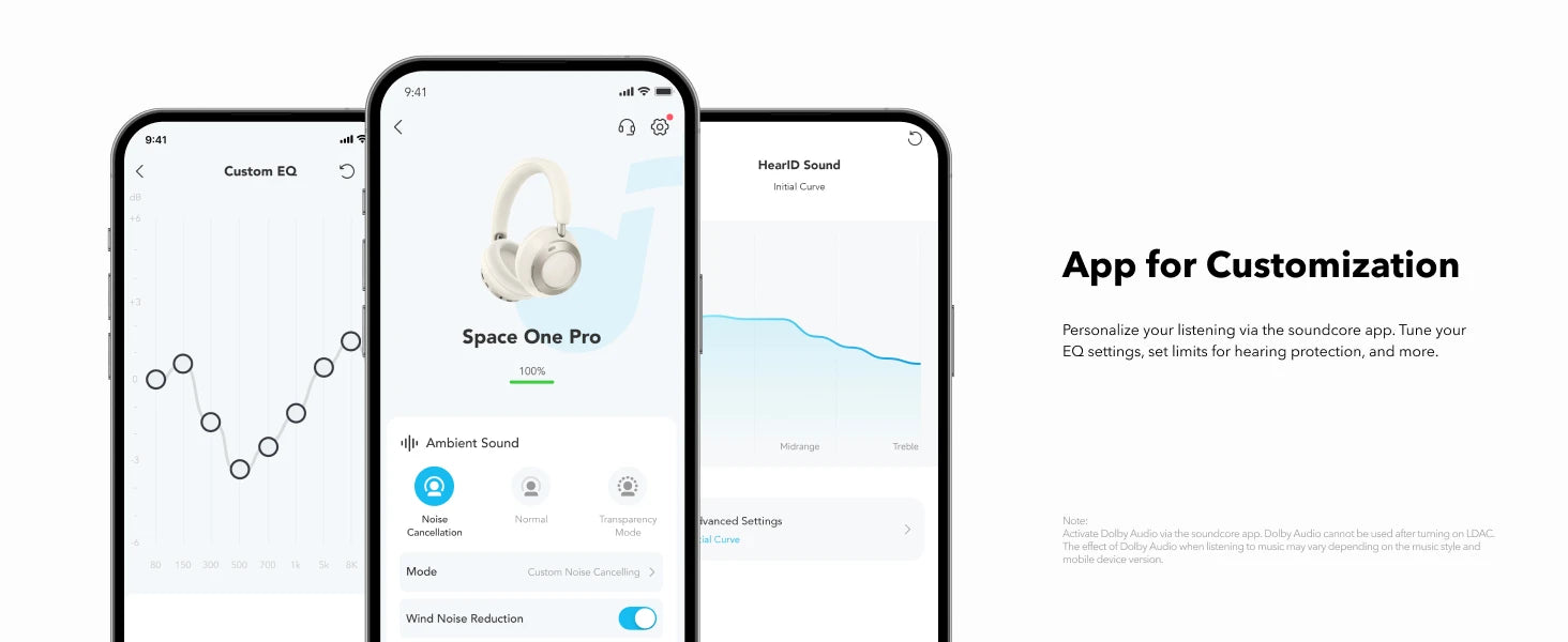 Adaptive Active Noise Cancelling Headphones Driven by 6 Mics, Super Foldable Design, 60H Lossless Audio, Ultra-Fast Charging