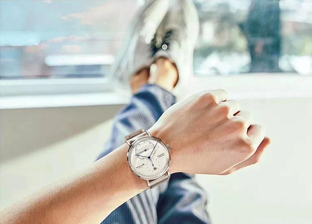 FEICE 20mm Men's Mechanical Watch Men Automatic Bauhaus WristWatch Waterproof Fashion Creative Simple Relogio Masculino-FM202