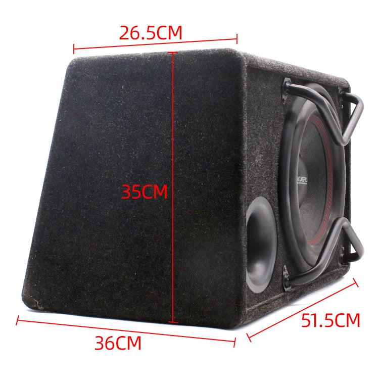 Car Subwoofer Audio Amplifier Vehicle Under Seat Passive Subwoofer 12 Inch 2600W