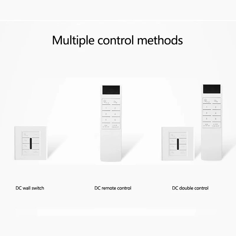 38/56Inch Low Floor Ceiling Fan Light Modern Black ABS Blade DC Remote Control Led Fan Lights Restaurant The bedroom 110V 220V