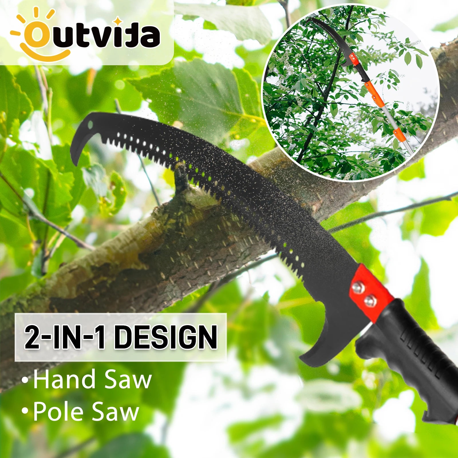 Garden Hand Pruning Saw Tools, Extendable Poles From 7.3ft Up To 24.1ft, All-in-one Pruning Kit, Versatile Application
