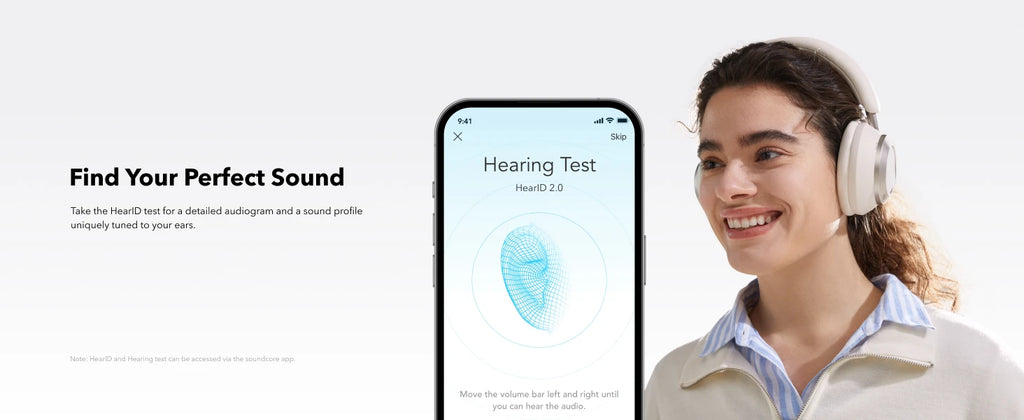 Adaptive Active Noise Cancelling Headphones Driven by 6 Mics, Super Foldable Design, 60H Lossless Audio, Ultra-Fast Charging