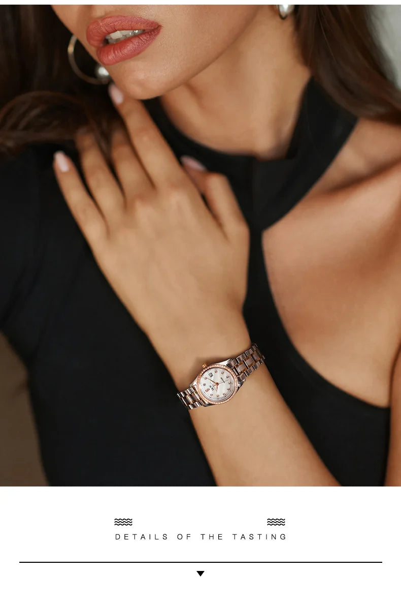 IW Brand Women's Watch Luxury Sapphire Mirror Casual Watches Waterproof Watch Women Fashion Dress Rhinestone WristWatch reloj