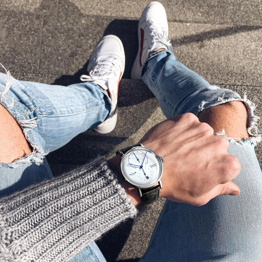 FEICE 20mm Men's Mechanical Watch Men Automatic Bauhaus WristWatch Waterproof Fashion Creative Simple Relogio Masculino-FM202