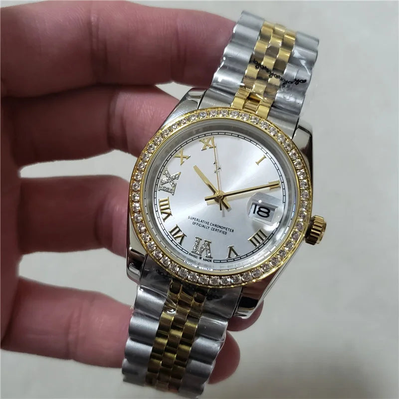 2025 Women's Automatic Mechanical Watch Stainless Steel Band Sapphire Crystal Waterproof Luxury Elegant Business Casual