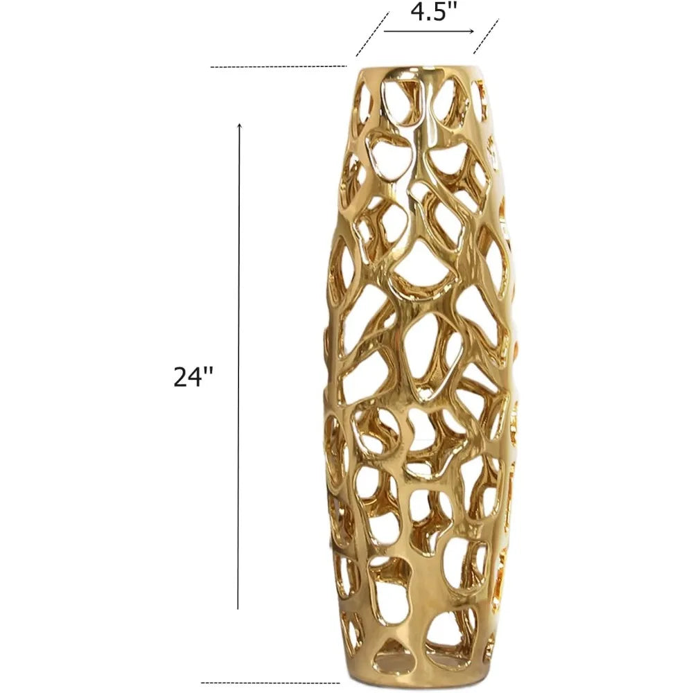 Elegant Handcrafted Large Floor Vase for Decorative Branches and Dried Flowers