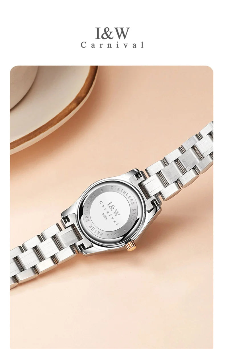 IW Brand Women's Watch Luxury Sapphire Mirror Casual Watches Waterproof Watch Women Fashion Dress Rhinestone WristWatch reloj