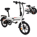 16" Electric Bike for Adults, Folding E-Bike 350W Motor with Dual Disc Brakes, Max Range 35Miles(Pedal-Assist) & Speed 15.5Mph