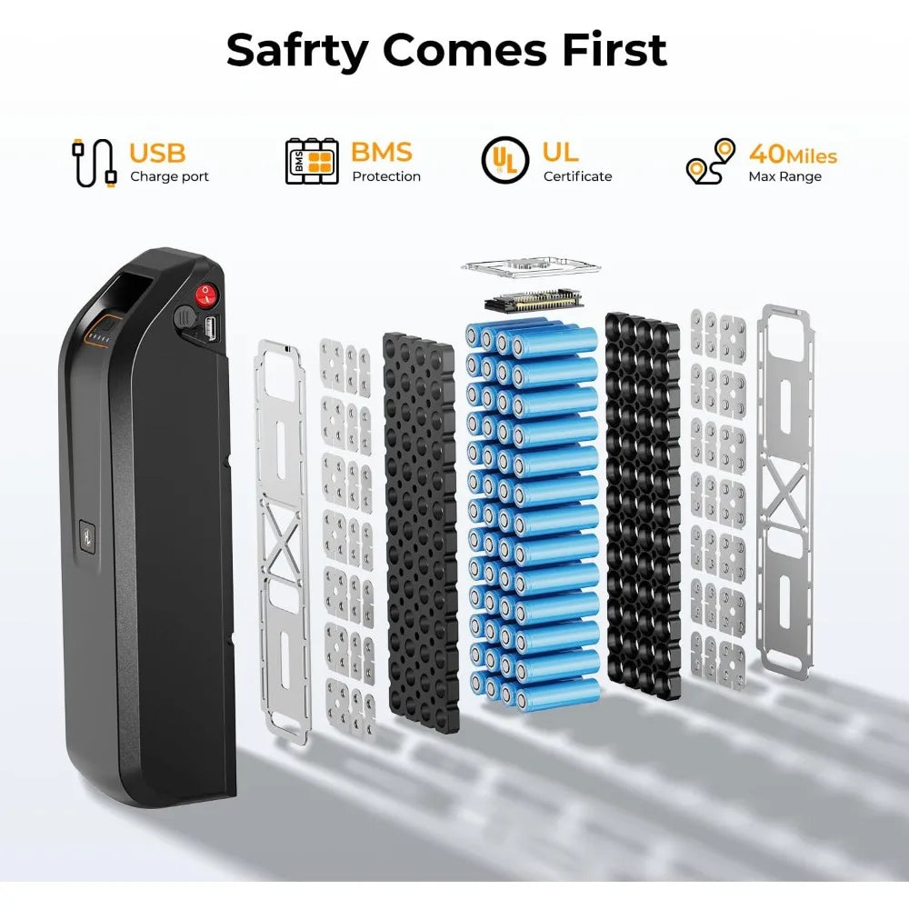 Popular - EB5 Electric Bike for Adults with Peak 750W Brushless Motor, 40Miles 20MPH Commuting Electric Mountain Bike